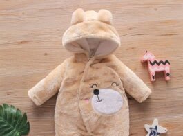 thesparkshop.in:product bear-design-long-sleeve-baby-jumpsuit